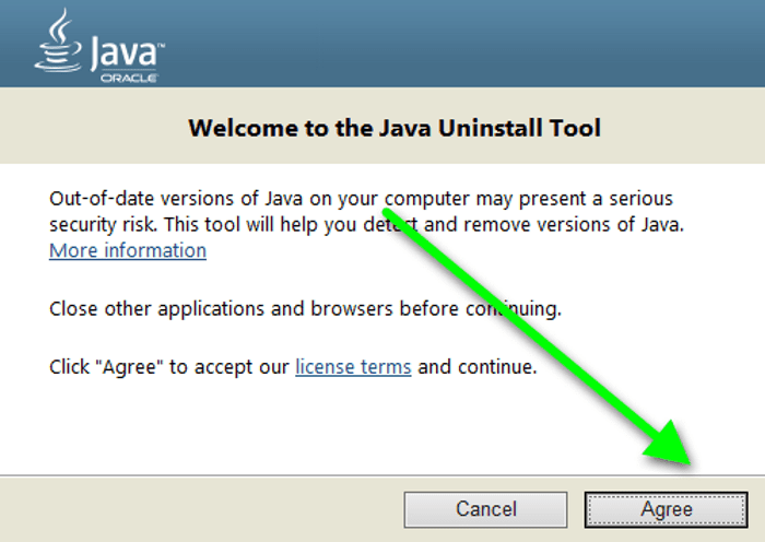 удаление Джавы утилитой Java UninstallTool